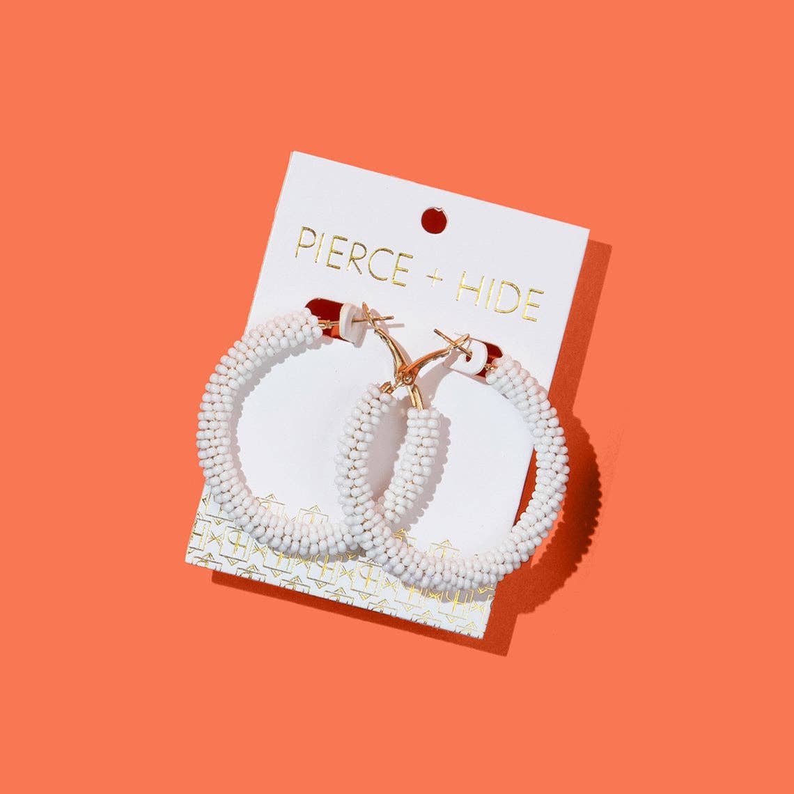 Custom Solid Beaded Hoop Earrings