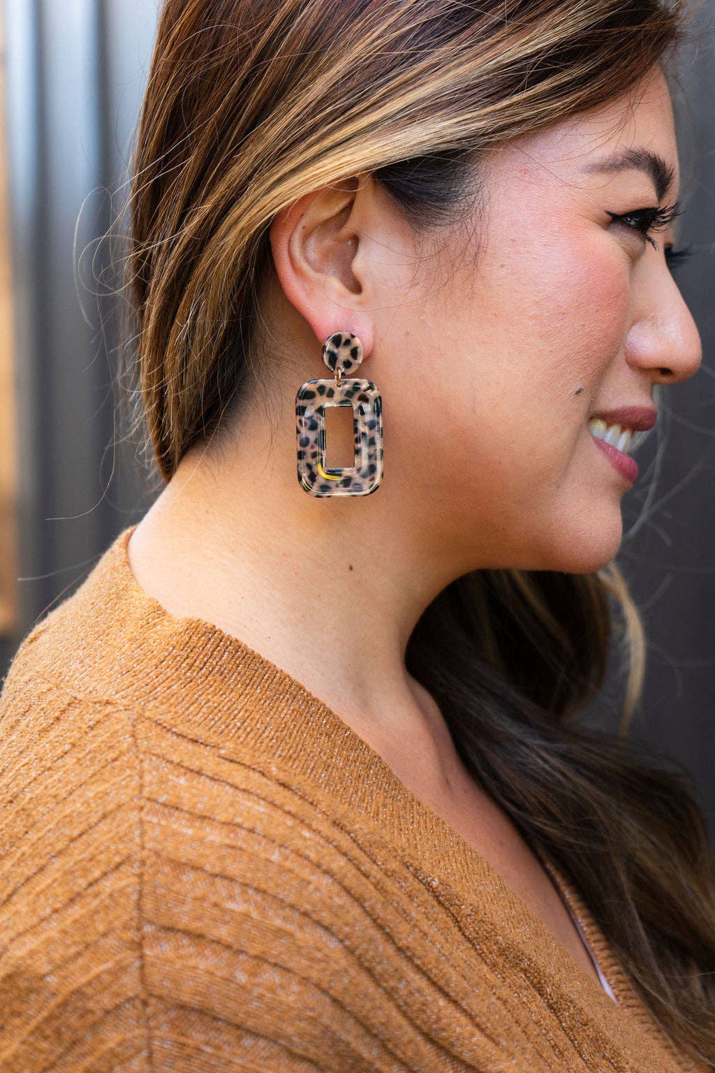 Margot Earrings | Cheetah