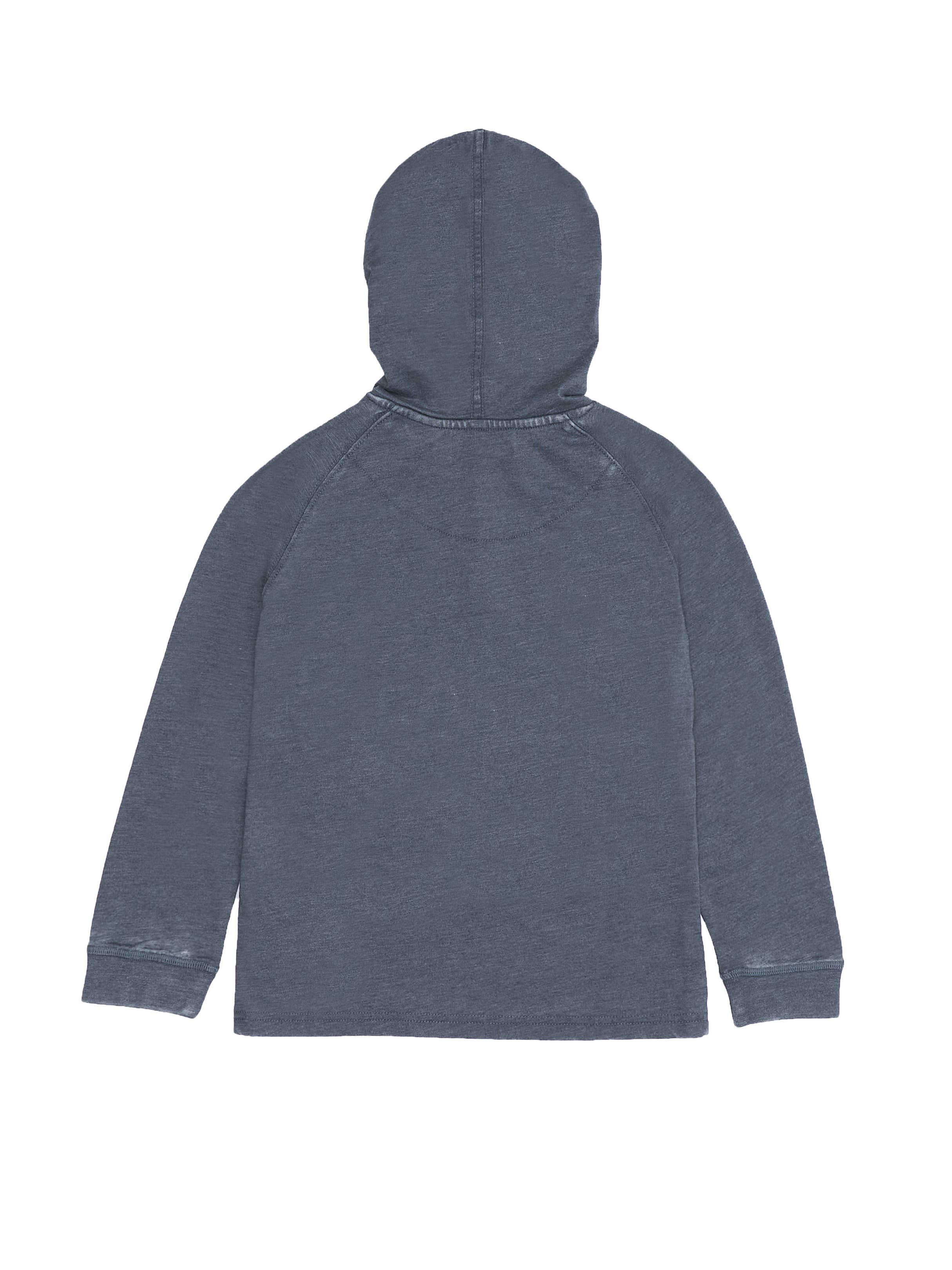 Boys Acid Wash Henley Hoodie