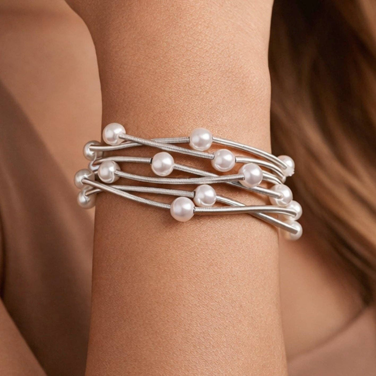 Boho Layered Spring Coil Guitar String Bracelet Set