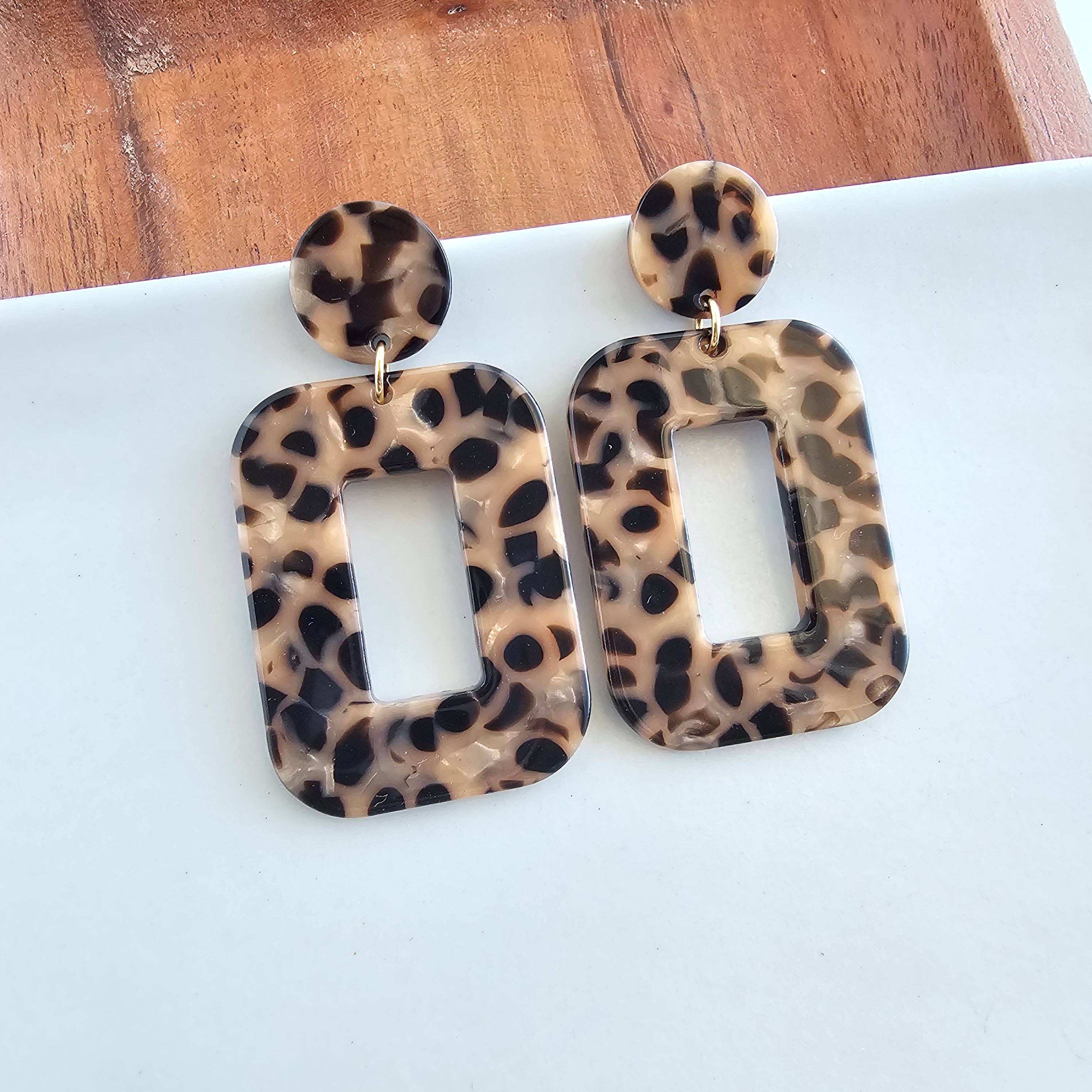 Margot Earrings | Cheetah