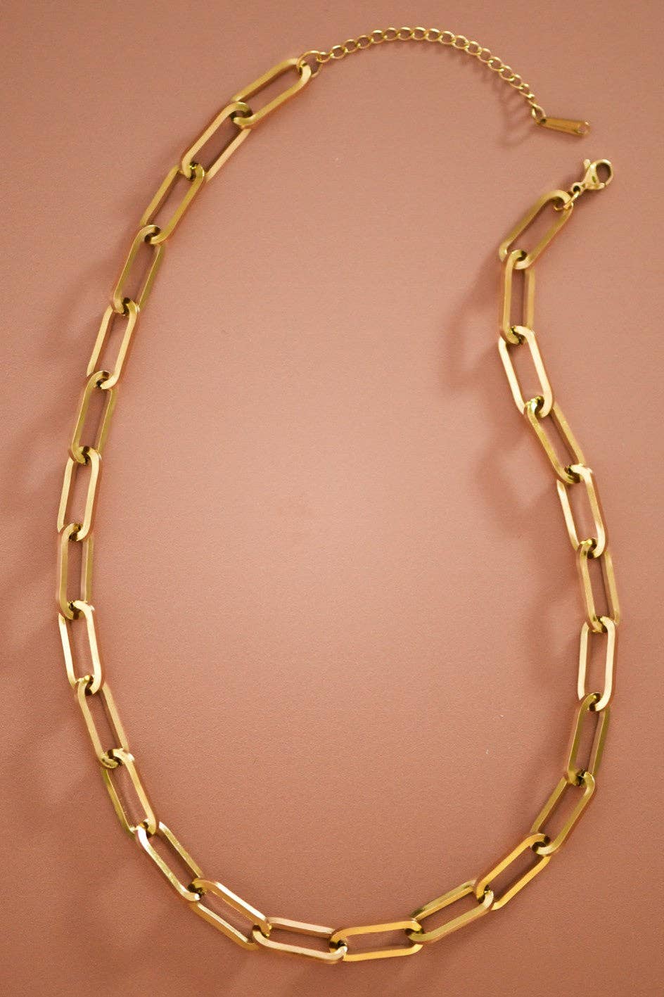 18K Gold PVD Plated Stainless Steel Link Chain Necklace