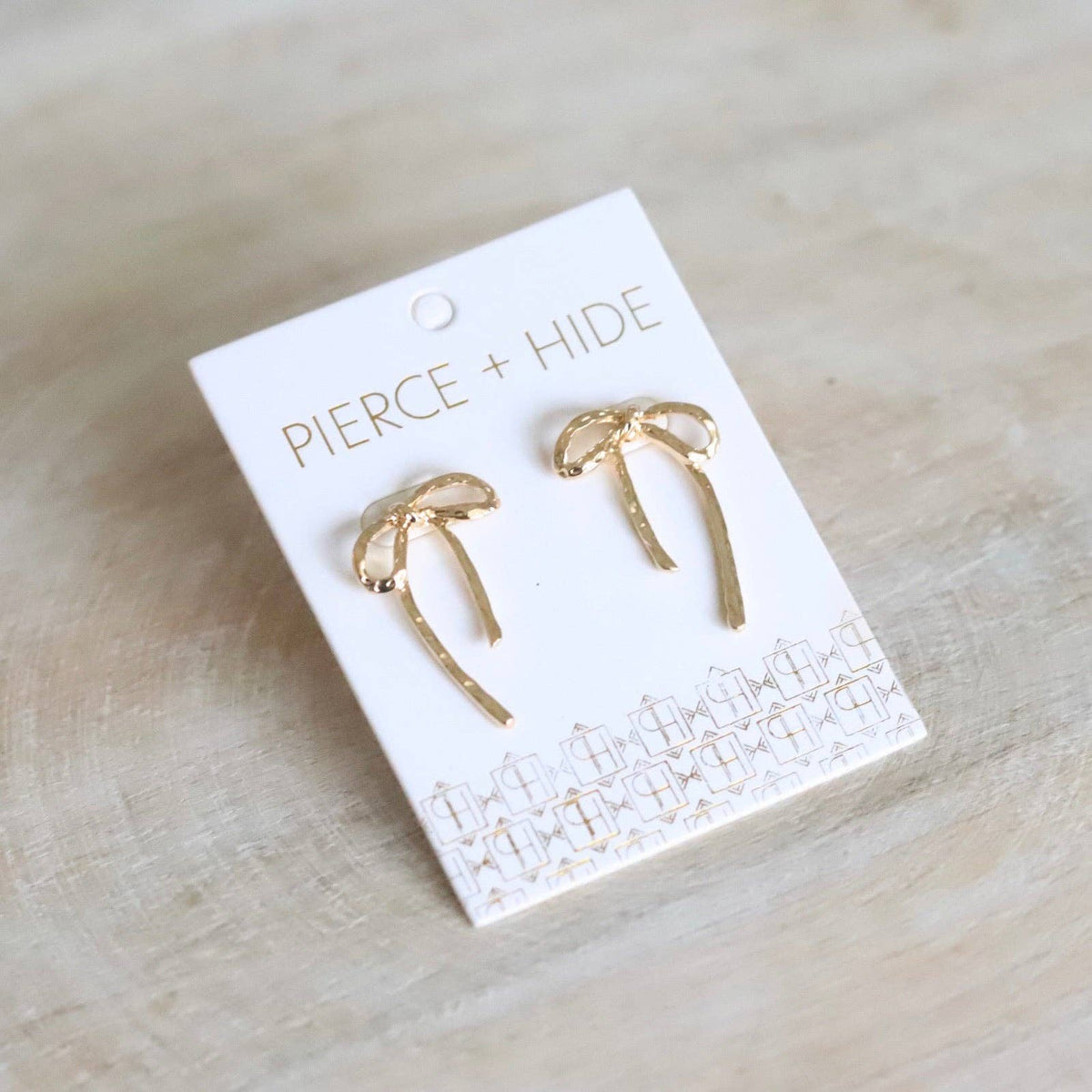 Textured Ribbon Drop Earrings