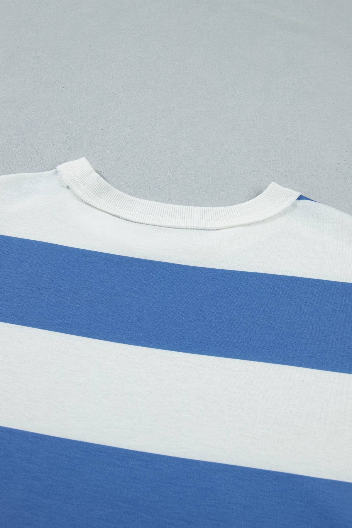 Stripe Raw Seam Shoulder Detail Casual Tee Dress
