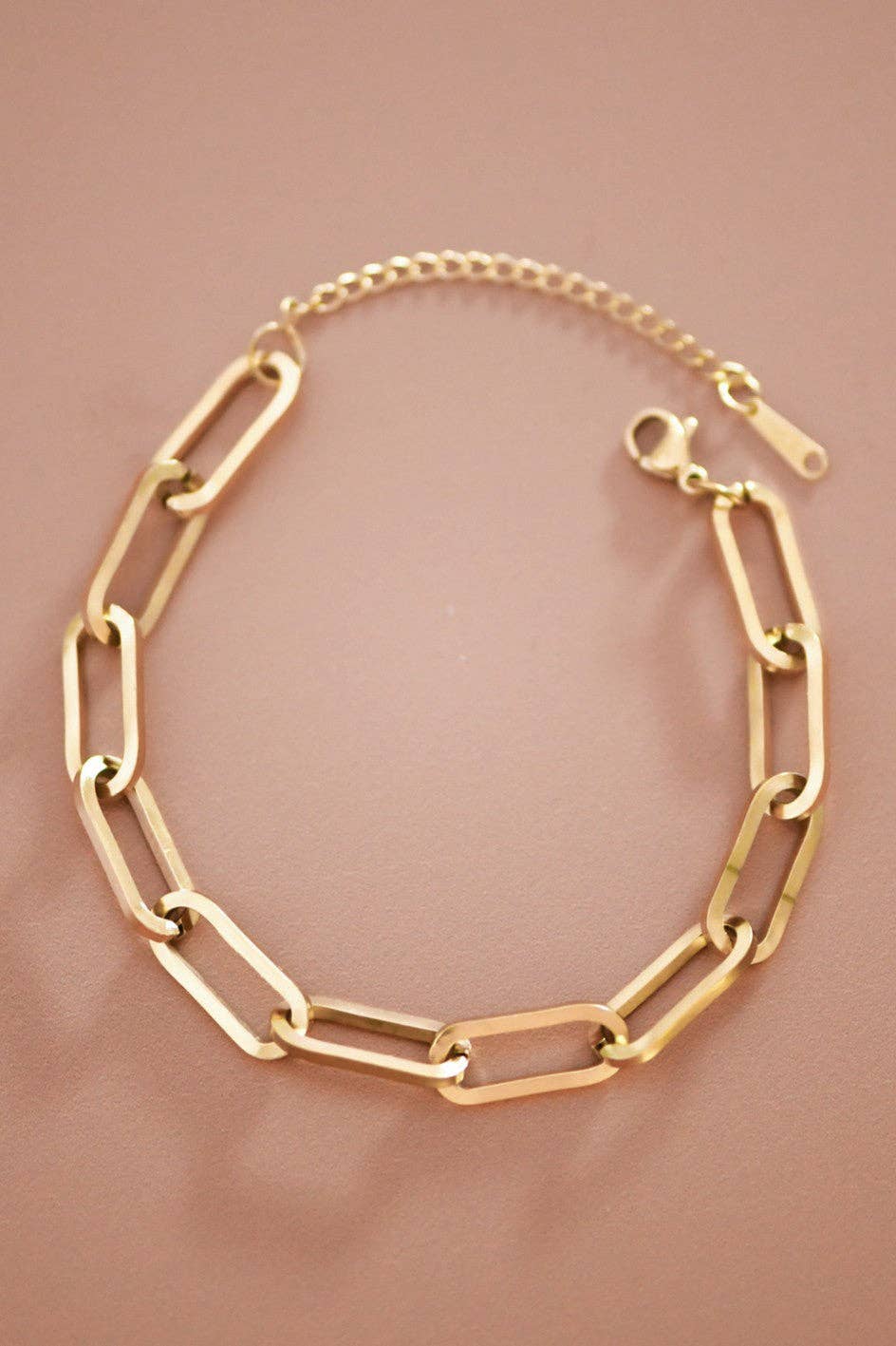 18K Gold PVD Plated Waterproof Stainless Steel Chain Bracelet