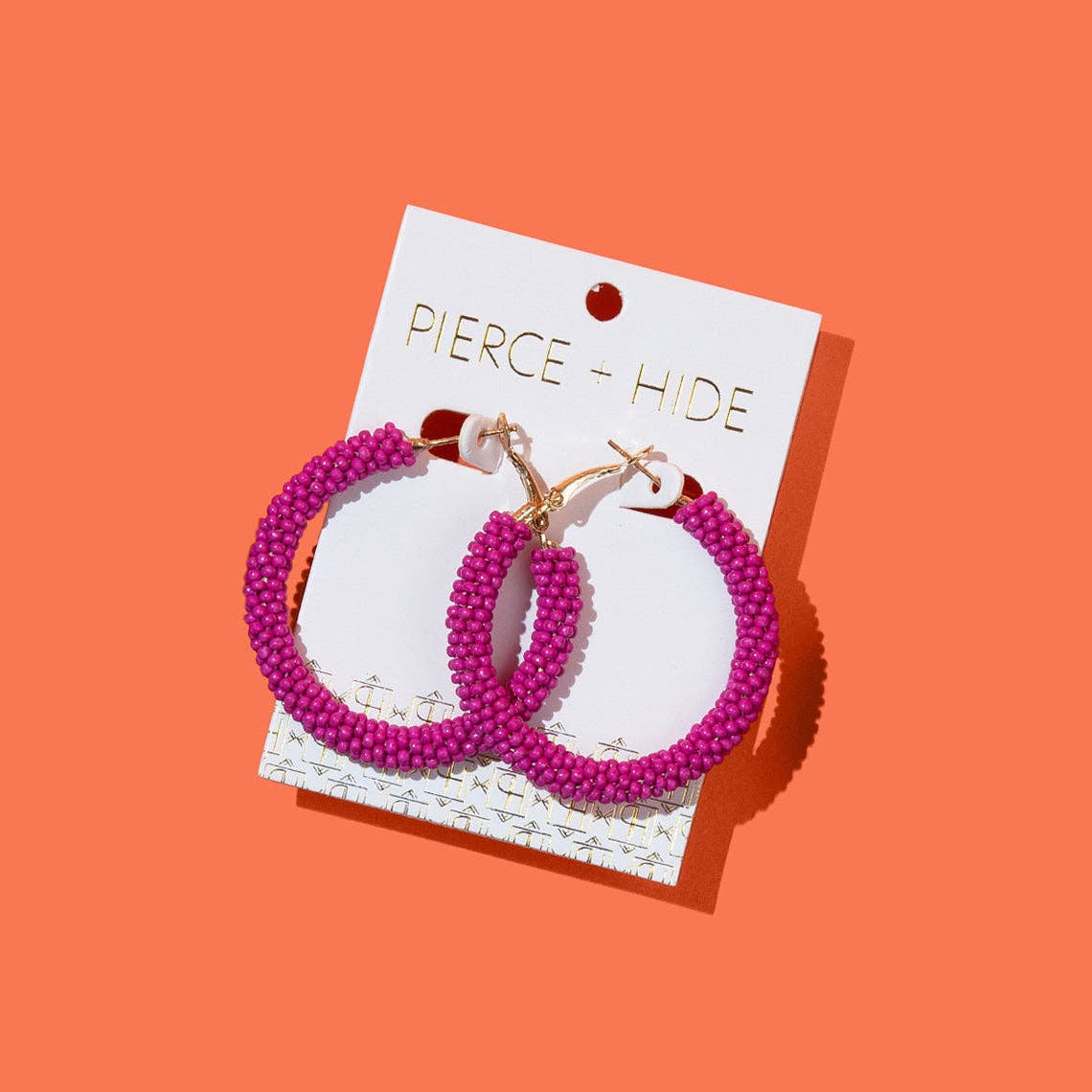 Custom Solid Beaded Hoop Earrings