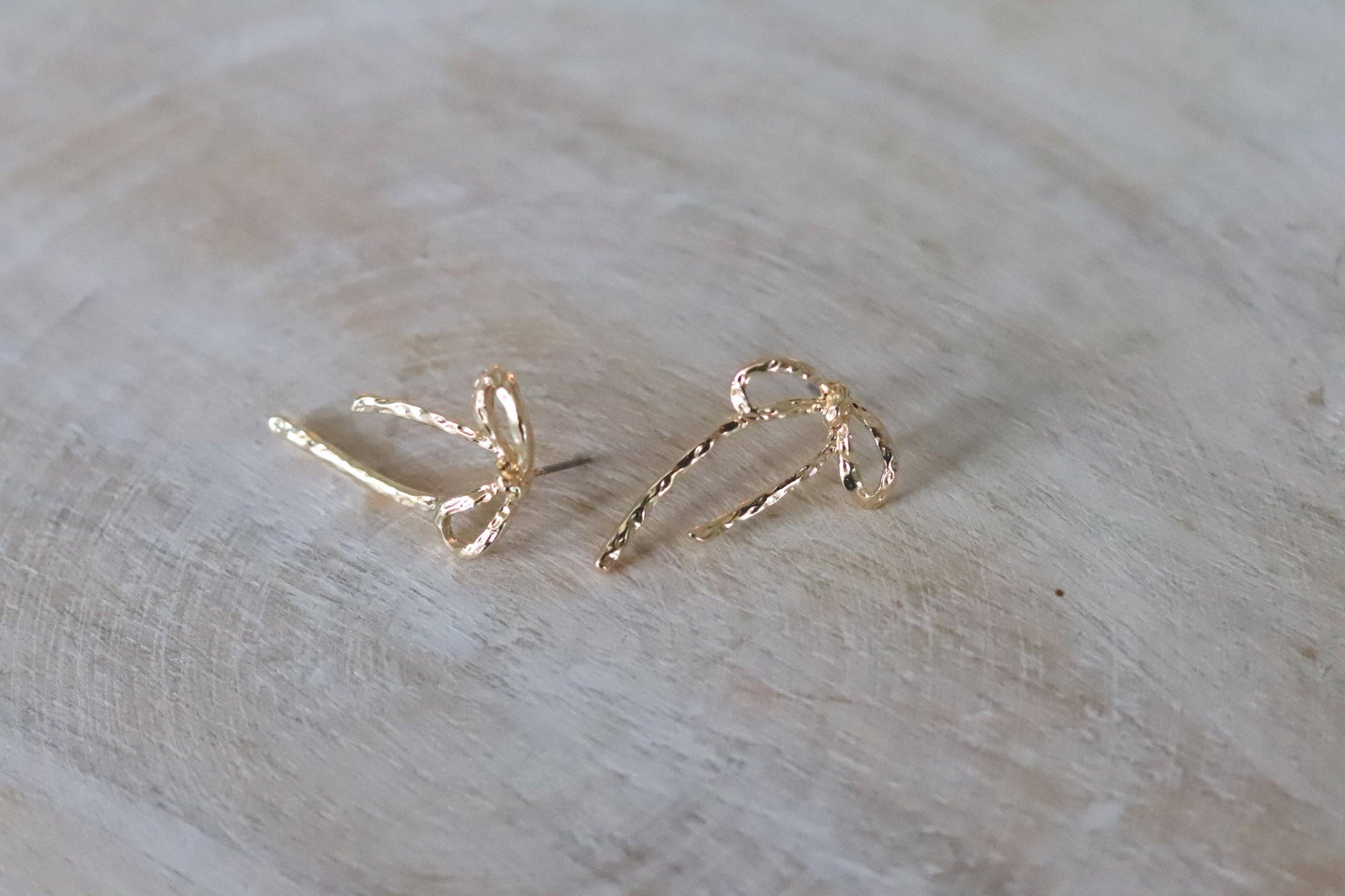 Textured Ribbon Drop Earrings
