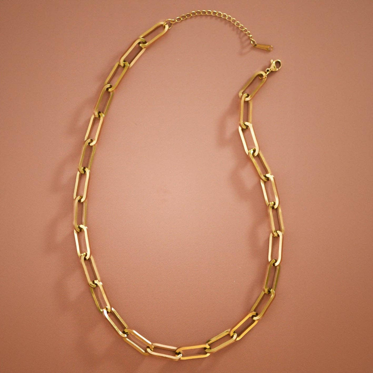 18K Gold PVD Plated Stainless Steel Link Chain Necklace