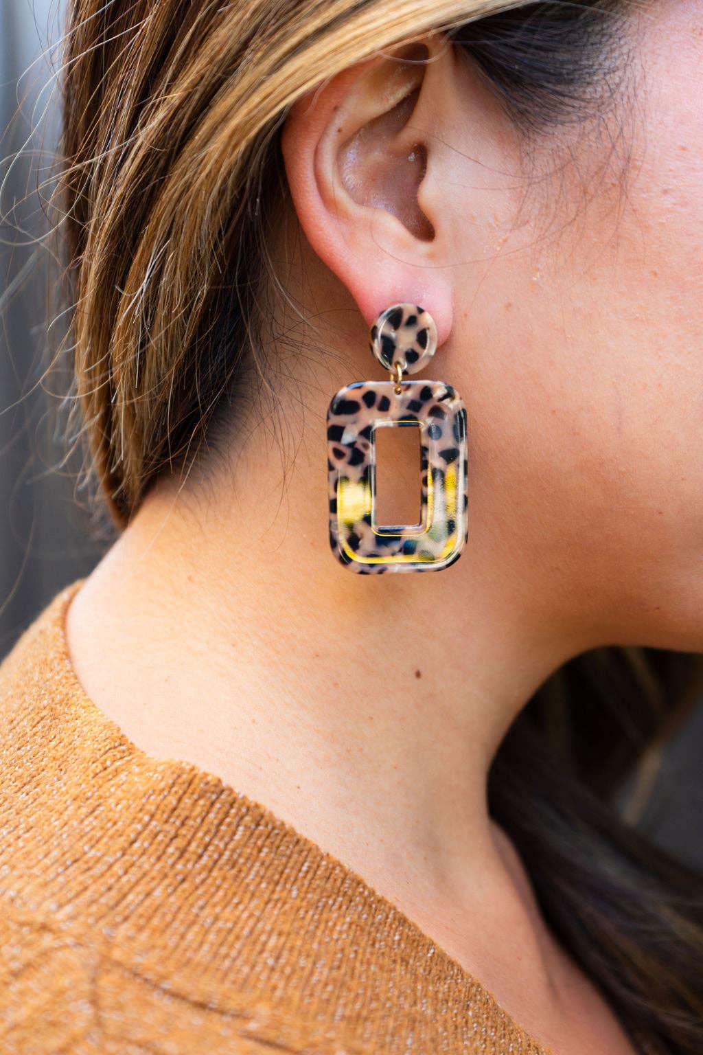 Margot Earrings | Cheetah