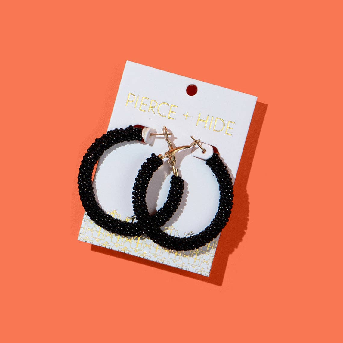 Custom Solid Beaded Hoop Earrings