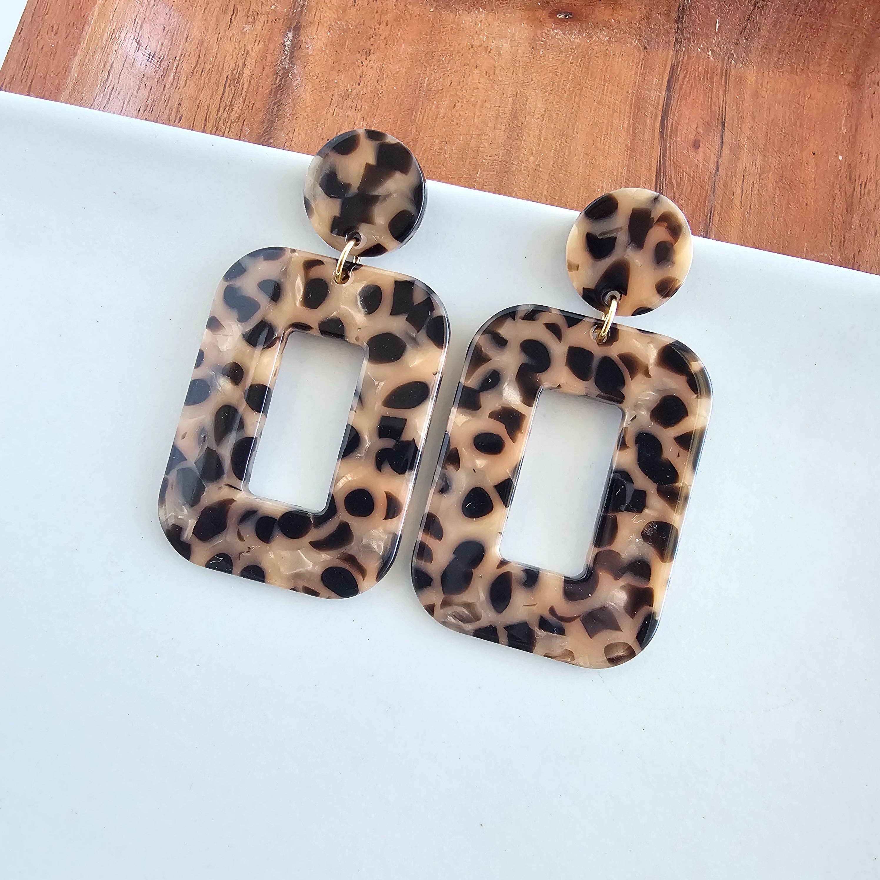 Margot Earrings | Cheetah