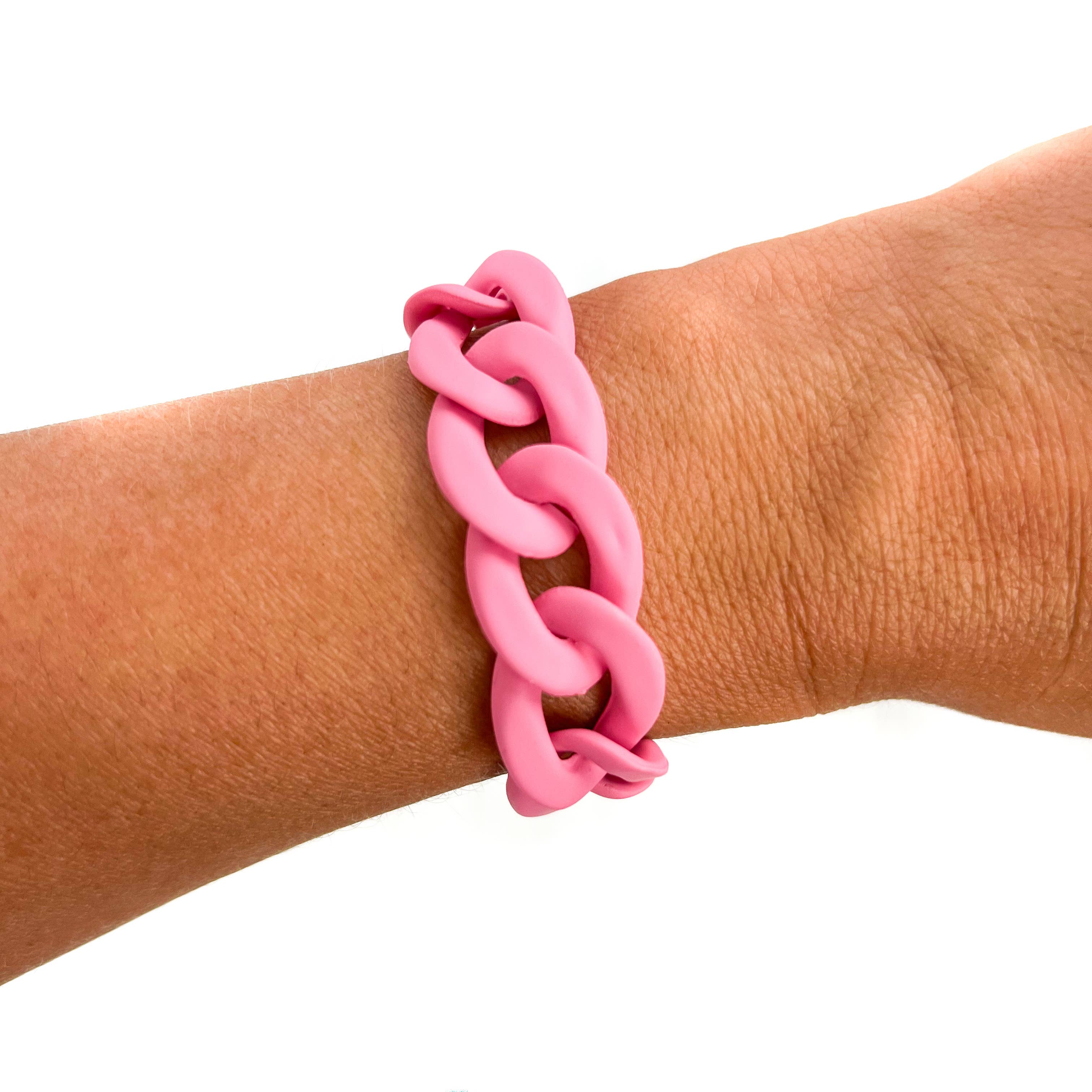 All Chunky Acrylic Chain Link Bracelet