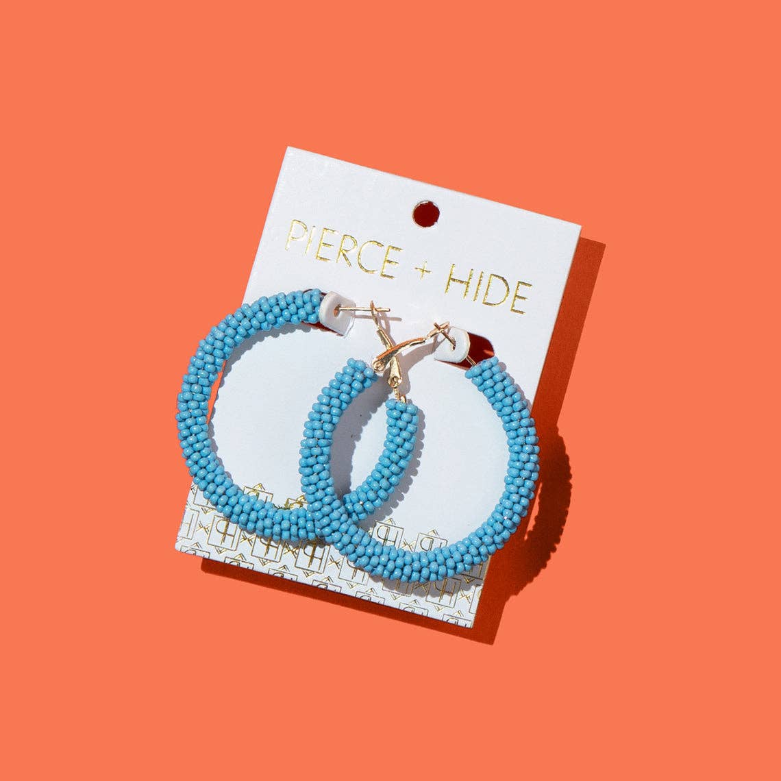 Custom Solid Beaded Hoop Earrings