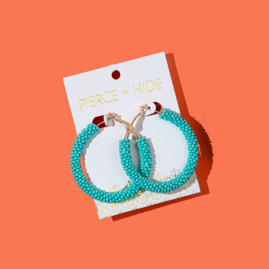 Custom Solid Beaded Hoop Earrings