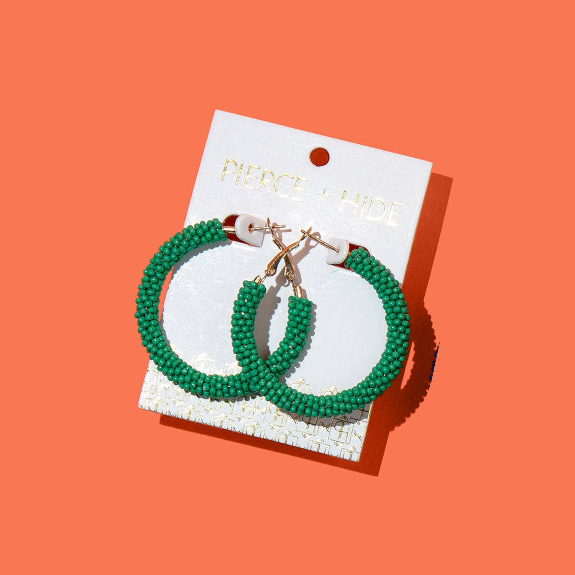 Custom Solid Beaded Hoop Earrings