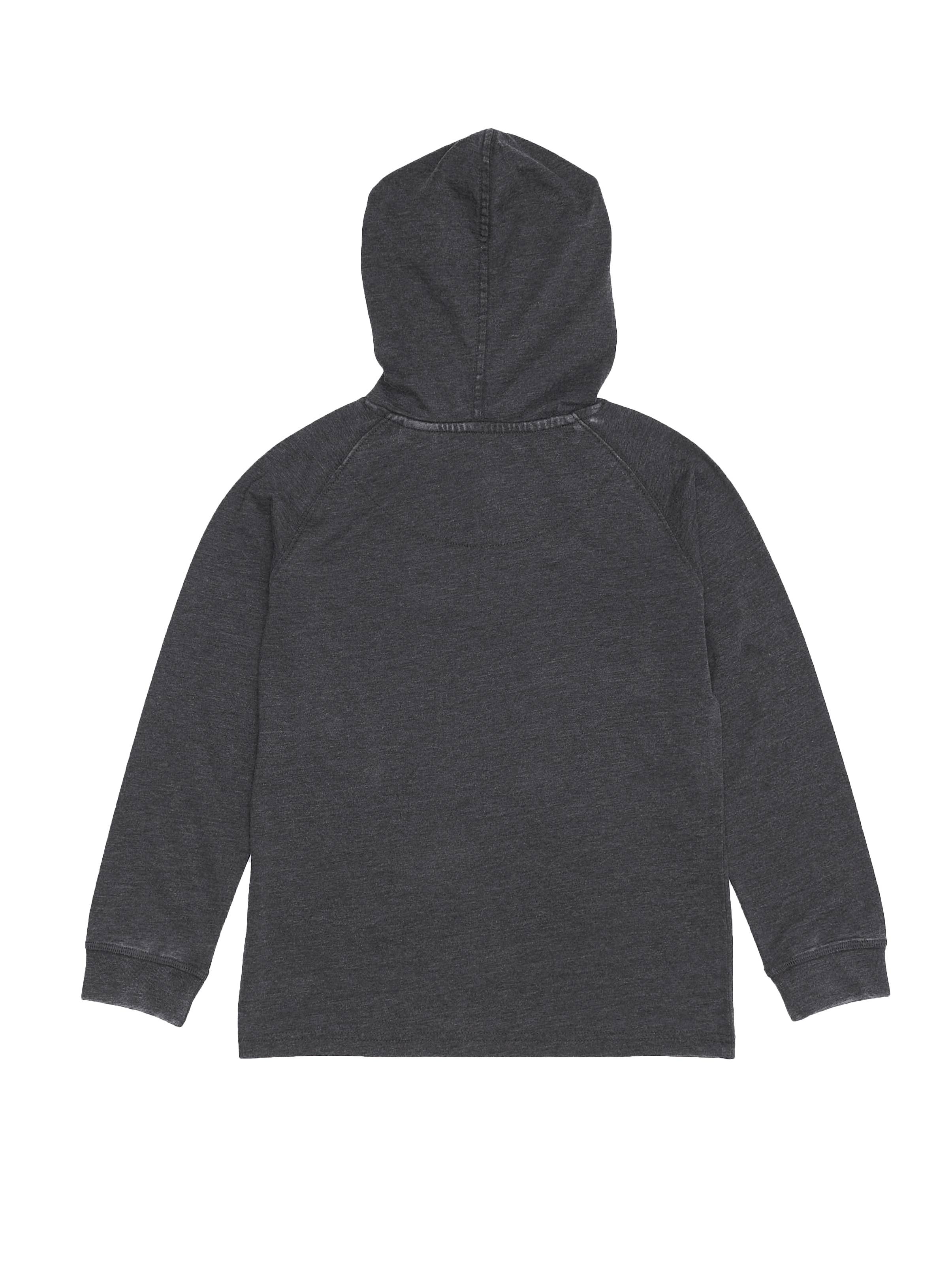 Boys Acid Wash Henley Hoodie
