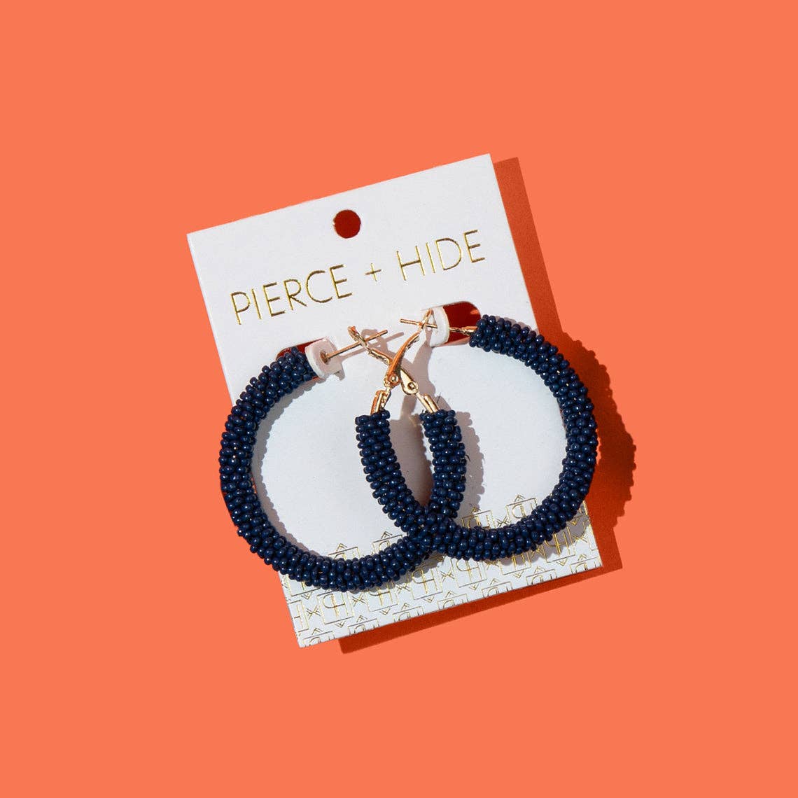 Custom Solid Beaded Hoop Earrings