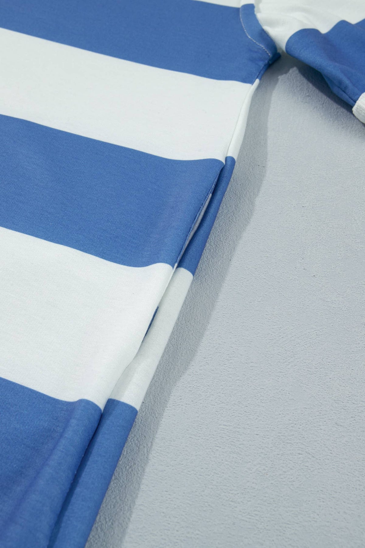 Stripe Raw Seam Shoulder Detail Casual Tee Dress