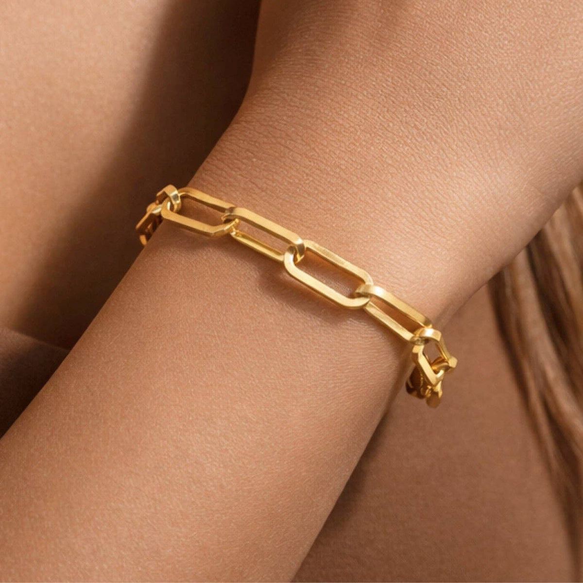18K Gold PVD Plated Waterproof Stainless Steel Chain Bracelet