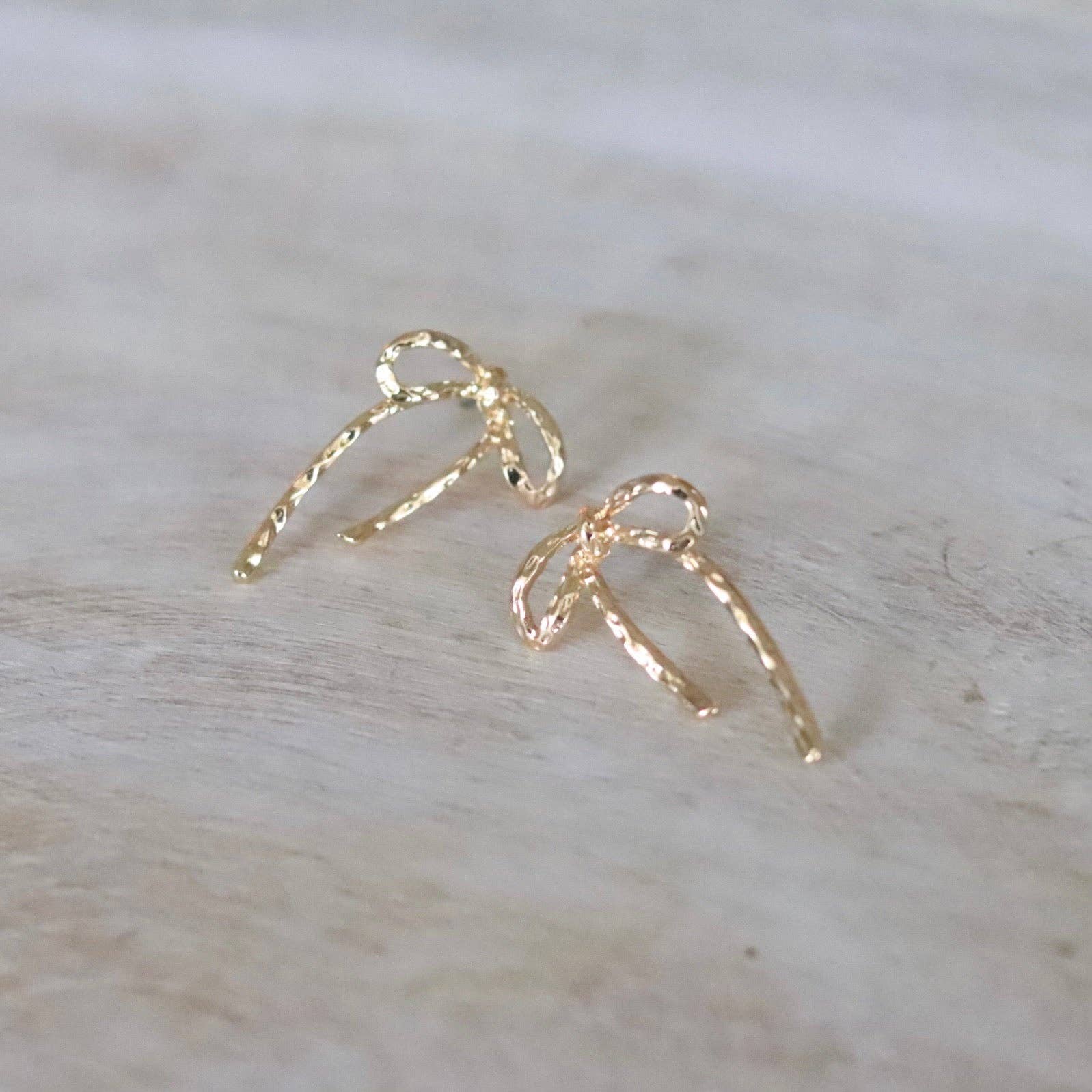 Textured Ribbon Drop Earrings