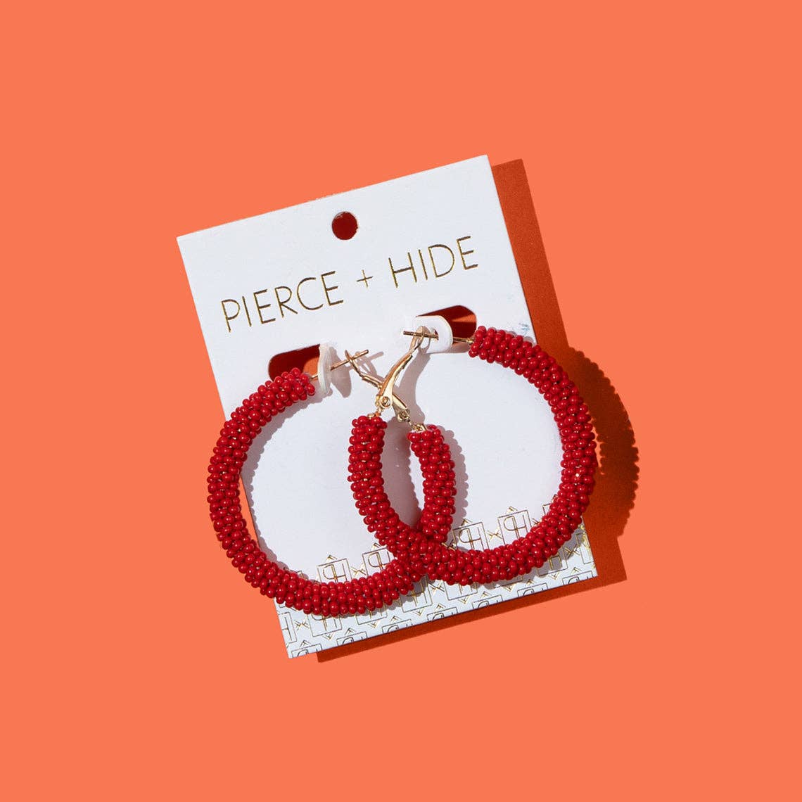 Custom Solid Beaded Hoop Earrings