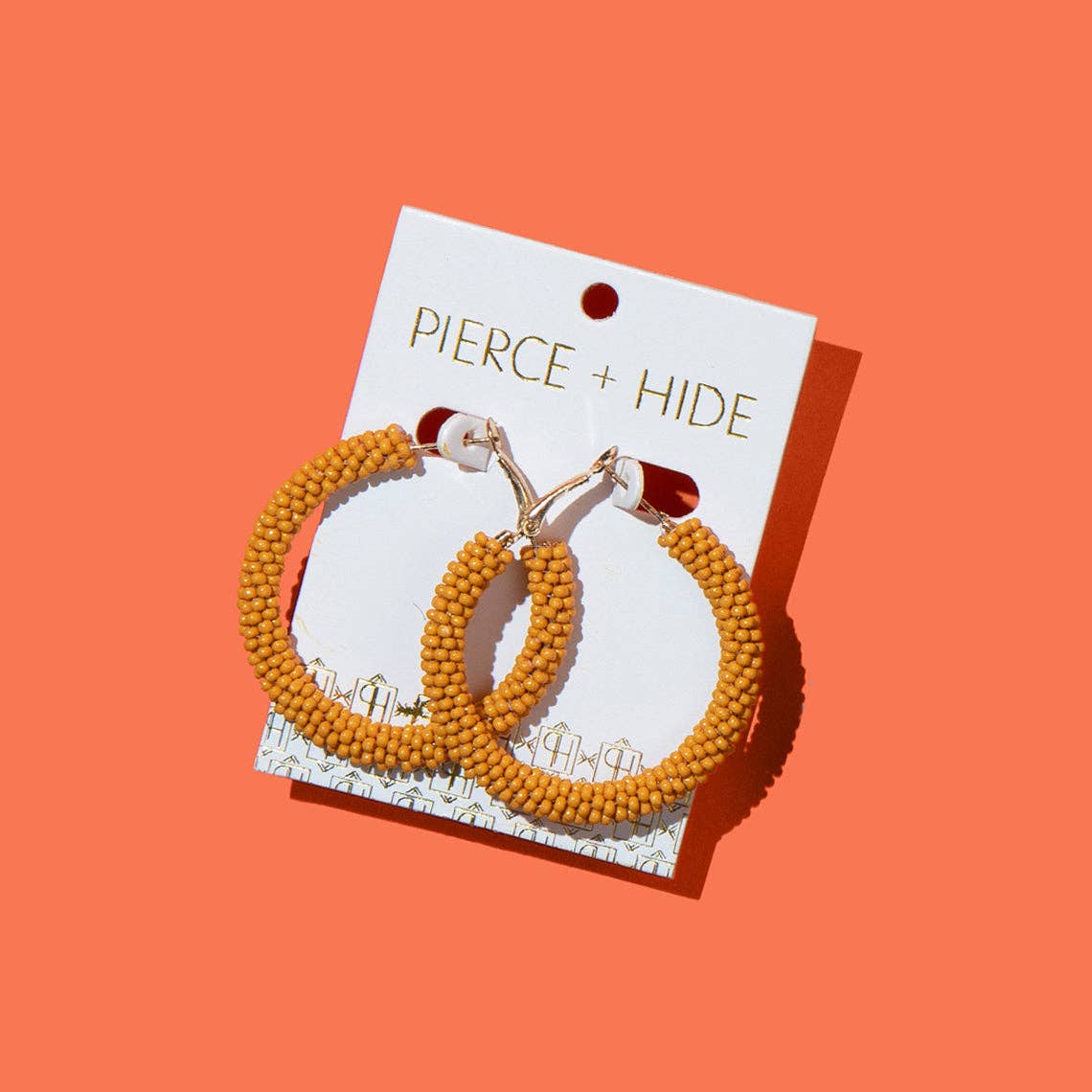Custom Solid Beaded Hoop Earrings