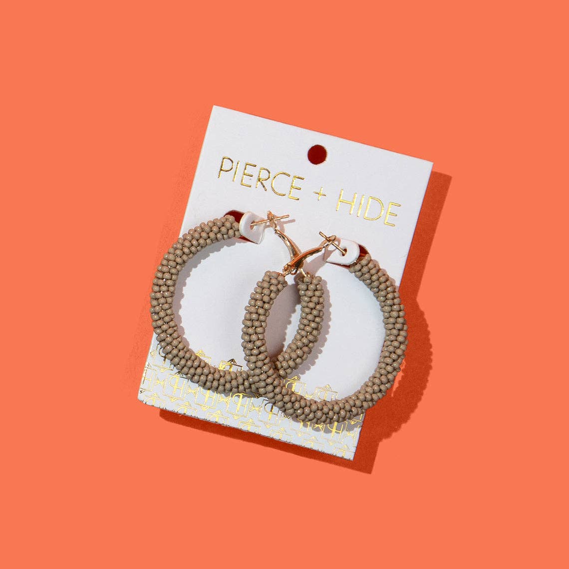 Custom Solid Beaded Hoop Earrings